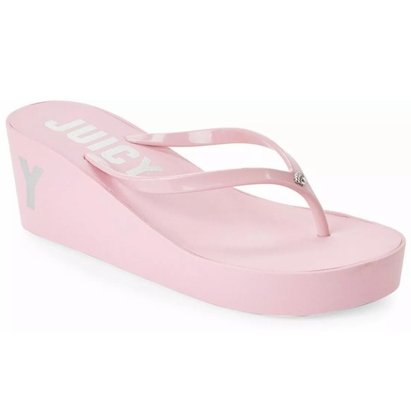 JUICY BY JUICY COUTURE Naomi Wedge PINK Sandals - Picture 3 of 9